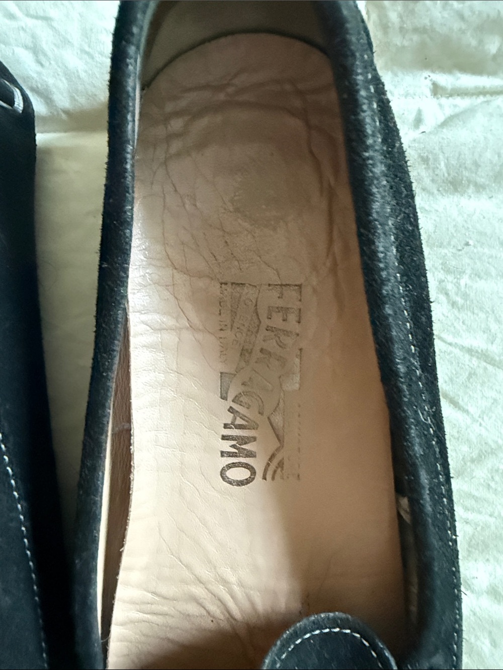 Salvatore Ferragamo Black Suede Horsebit Loafers - Picture 3 of 5
